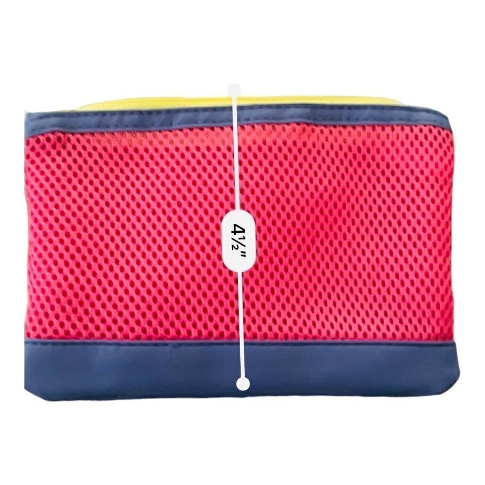 IPSY LOVE glam make-up bag zipper mesh faux leather rectangular 7 x 4.5 - Picture 9 of 10